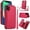 Red, variant on Wallet Case for Apple iPhone XS/ iPhone X, with Crossbody Shoulder Strap & Hand Wrist Cards Holder Zipper Pocket Stand Feature Full Protective Shockpoof Phone Case for iPhone XS/X, Lightpurple