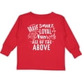 thumbnail image 3 of Inktastic Brave Smart Loyal Kind Fun Loved All of the Above Boys or Girls Long Sleeve Toddler T-Shirt, 3 of 5