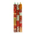 thumbnail image 2 of Nobunto PCGB1OWO Handmade & Fair Trade Hand Painted Candles in Owoduni Design with Three Tapers, 2 of 2