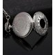 thumbnail image 5 of Reloj de bolsillo vintage con escala de números romanos, de cuarzo, con cadena, ideal para Navidad, graduación, cumpleaños, Día del Padre., 5 of 5