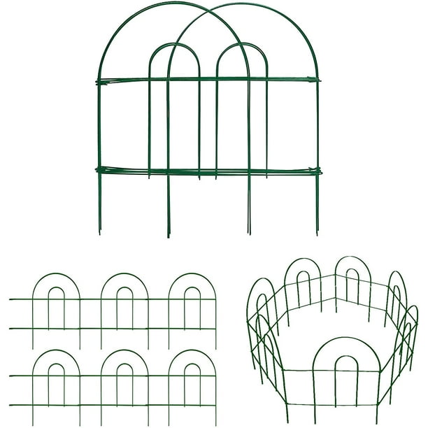 Amagabeli Decorative Garden Fence 18 In X 50 Ft Rustproof Green Iron Landscape Wire Folding Fencing Ornamental Panel Border Edge Section Edging Patio Flower Bed Animal Barrier For Dog Outdoor Fences Com Amagabeli Decorative Garden Fence 18 In, Folding Garden Fence Panels