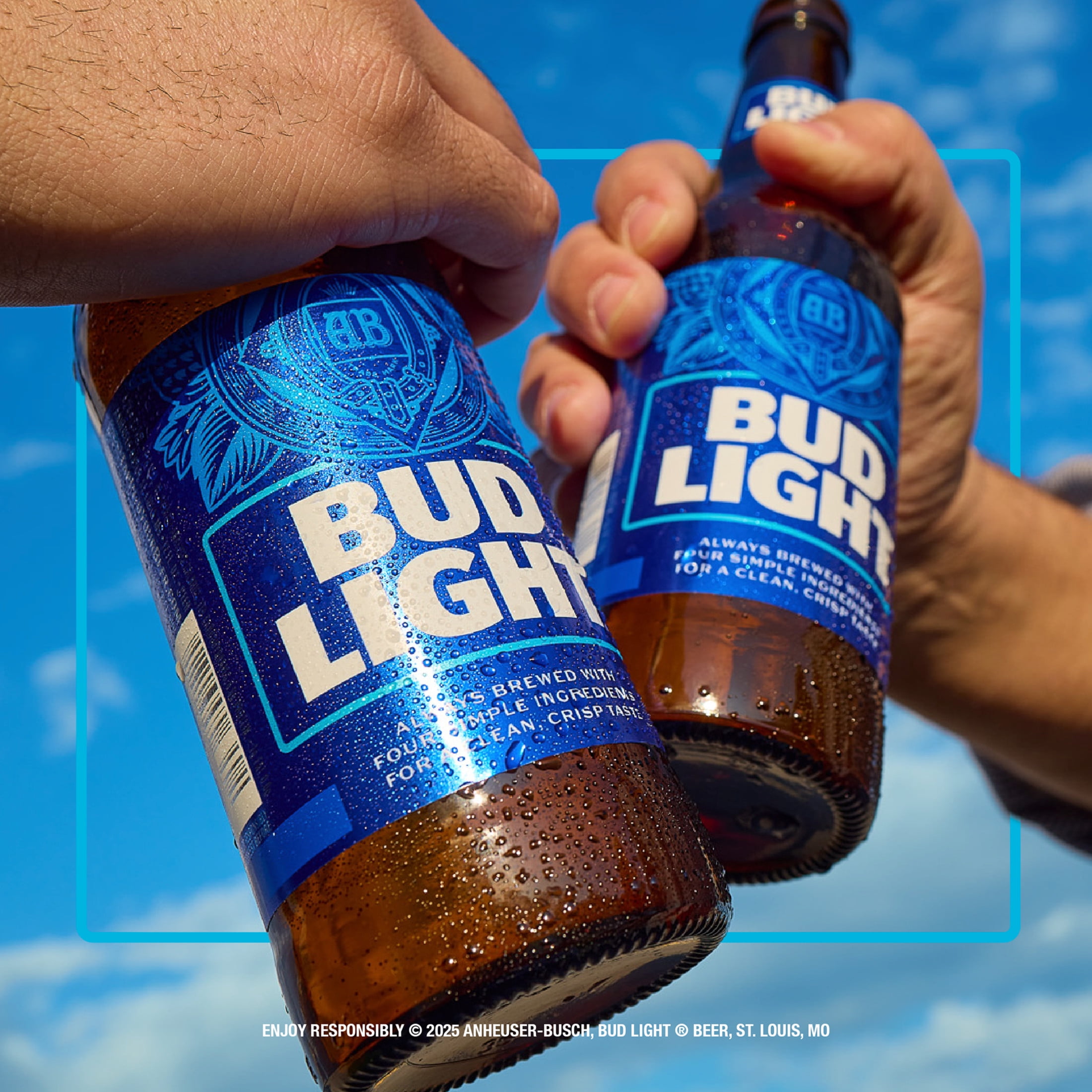 Bud Light American Light Lager Beer 6 Pack 12 fl oz Glass Bottles 4.2% ABV