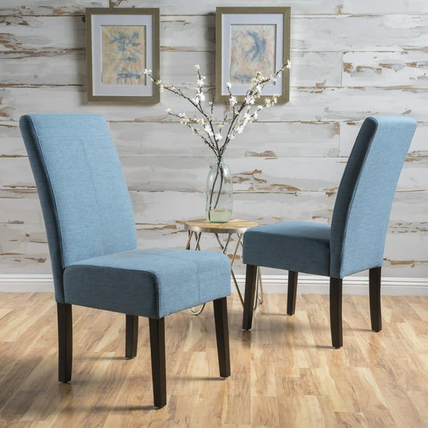 Noble House Peggy Blue Fabric Dining Chair (Set of 2) - Walmart.com - Walmart.com