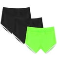 thumbnail image 2 of YOIAVAIOY 3 Pack Women's Drawstring Dolphin Shorts Retro Fashion Running Workout Sweat Shorts Comfy Lounge Loose Elastic Waist Shorts Green XL, 2 of 6