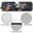 thumbnail image 6 of XYZCANDO Sloth Windshield Sun Shade Front Window Sun Shade Sun Visor Protector for 2007-2018 Jeep Wrangler JK JKU & 1997-2006 Jeep Wrangler TJ LJ 51.57 in *16.14 in, 6 of 7