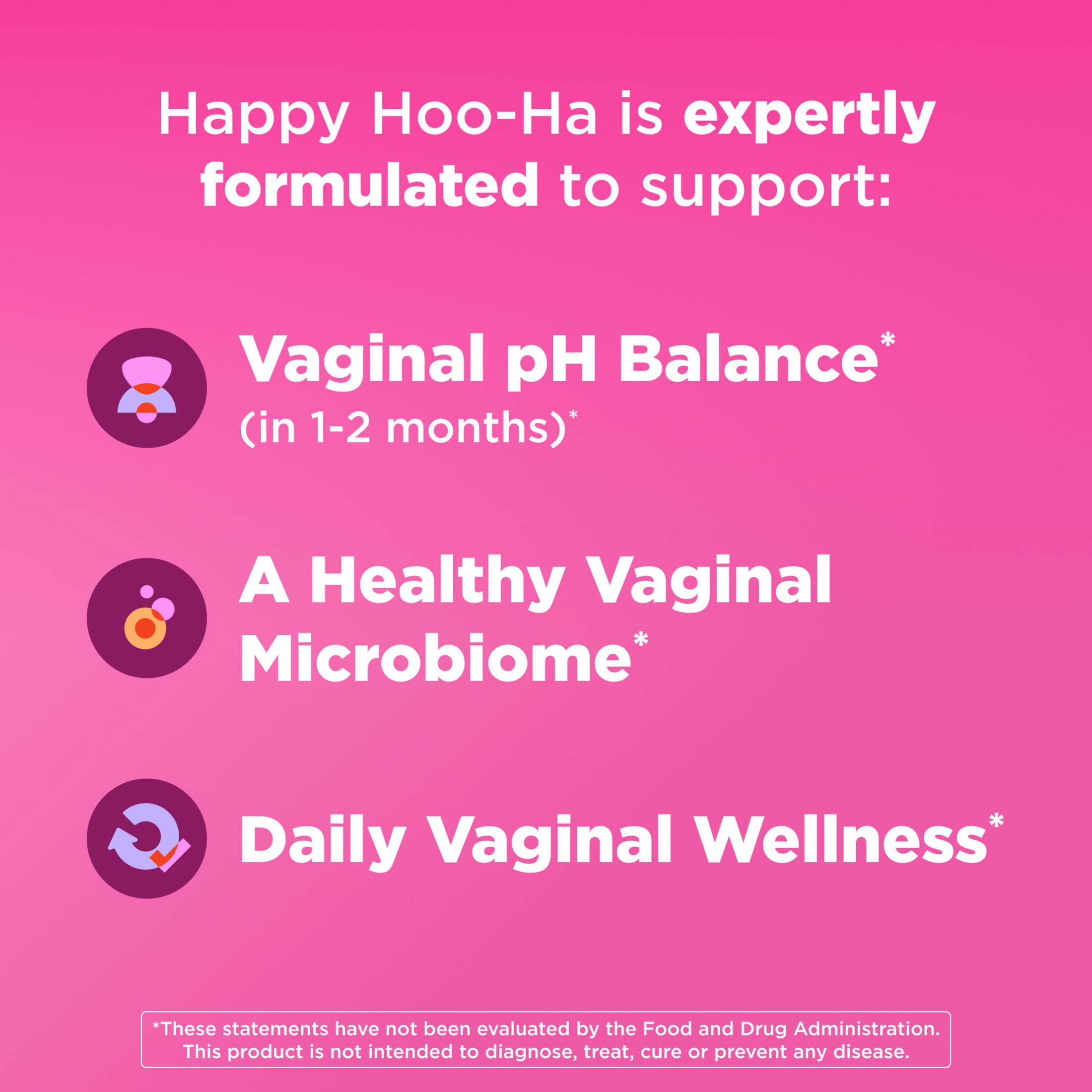 OLLY Happy Hoo-Ha Capsule Supplement, Probiotic, Women's Vaginal Health and pH, 25 Ct