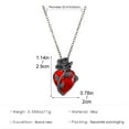 thumbnail image 3 of Wentin Reduced Necklaces & Pendants Gothic Necklace For Women Vintage Punk Blacke Rose Necklaces Long Goth Heart Necklaces Halloween Necklace Valentine's Day Jewelry Gifts, 3 of 6