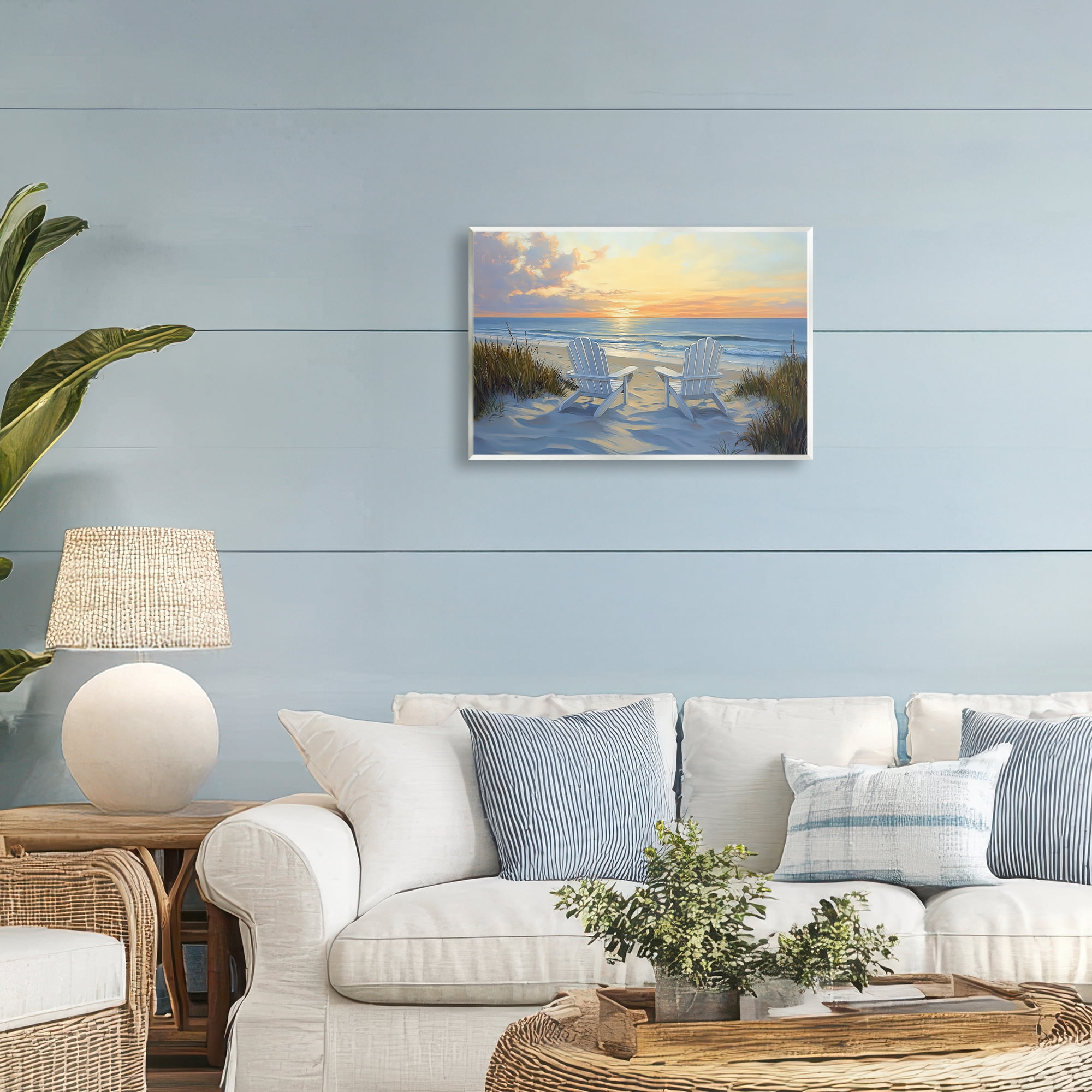 Stupell Industries Calm Beach Sunset Overlook Wall Plaque Art, design by Petal Prints Design