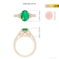 thumbnail image 5 of ANGARA Natural Aeon Vintage Inspired 1.5 ct Emerald Engagement Ring with Milgrain in 14K Rose Gold for Women (Size-9x7mm) | May Birthstone, Anniversary, Jewelry Gift for Women | Natural Emerald Ring, 5 of 10