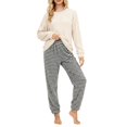 thumbnail image 6 of MEICHEN Pajamas Set for Women Women's Pure Color Sleepwear Autumn and Winter Soft Half Fleece Plus Fleece Warm High End Home Clothes Set Women's Loungewear, 6 of 7