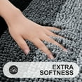 thumbnail image 3 of Smiry Luxury Chenille Bathroom Rugs, Shaggy Absorbent Bath Rugs, Non-Slip Bath Mats for Bathroom, 20x32, Black, 3 of 7