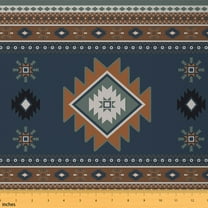 Castle Fairy Southwestern Aztec Fabric by the Yard 2 Yard,Bohemian Geometric Sewing Fabric,Exotic Style Home Decor Fabric by the Yard,Ultra Soft Tribal Home Decor