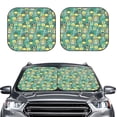 thumbnail image 2 of Kll Animals With Leaf Windshield Sun Shade 2-Piece Foldable Car Front Window Sunshade For Most Sedans Suv Truck - Auto Sun Blocker Visor Protector Blocks Max Uv Rays - Medium, 2 of 7