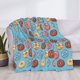 thumbnail image 3 of Fotbe Cute Donut Manta de Franela con Estampado, Manta Ultrasuave para Cama, Sofá, Auto, Hipoalergénica y Antibolitas-40"x30", 3 of 6