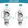 thumbnail image 3 of Ryvnso 30 oz Tumbler with Handle and Straw Cartoon Monkey Banana-1 Insulated Stainless Steel Travel Mug with Lid, 3 of 9
