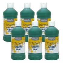 Handy Art Little Masters Washable Tempera Paint, Green, 16 oz., Pack of 6