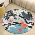 thumbnail image 5 of Leopard Print Round Small Area Rug, Print Non Slip Washable Floor Mat, Soft Throw Rug for Living Room, Powder Room Entryway, Bathroom, Bedside, 5 of 7