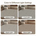 thumbnail image 7 of ODIKA 9'x12' Taupe Melange Natural Stone Geometric Washable Area Rug Abstract Striped With Scattered Oval Modern Minimalist Non-Slip, Chair-Friendly for Dining Room, Basement, Large Office, 7 of 7