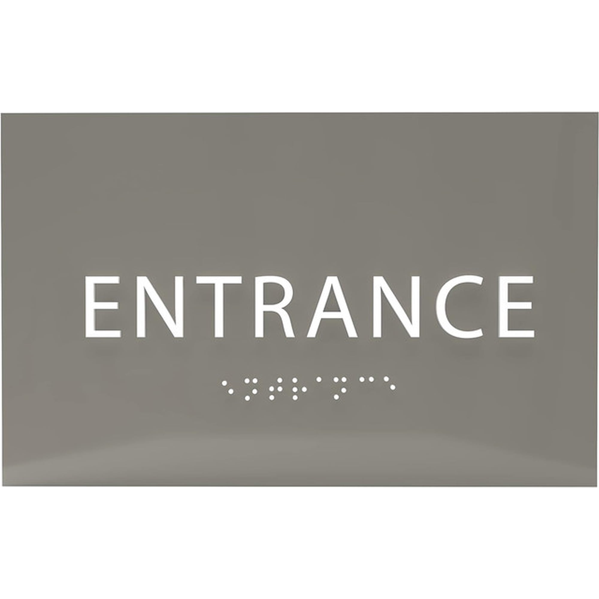 ADA CENTRAL SIGNS - 6 X4 Entrance Sign - ADA Compliant Tactile Graphics Grade 2 Braille Text | Wall Mount Plastic Signs for Shopping Malls Offices Hotels Schools Apartments & Restaurants