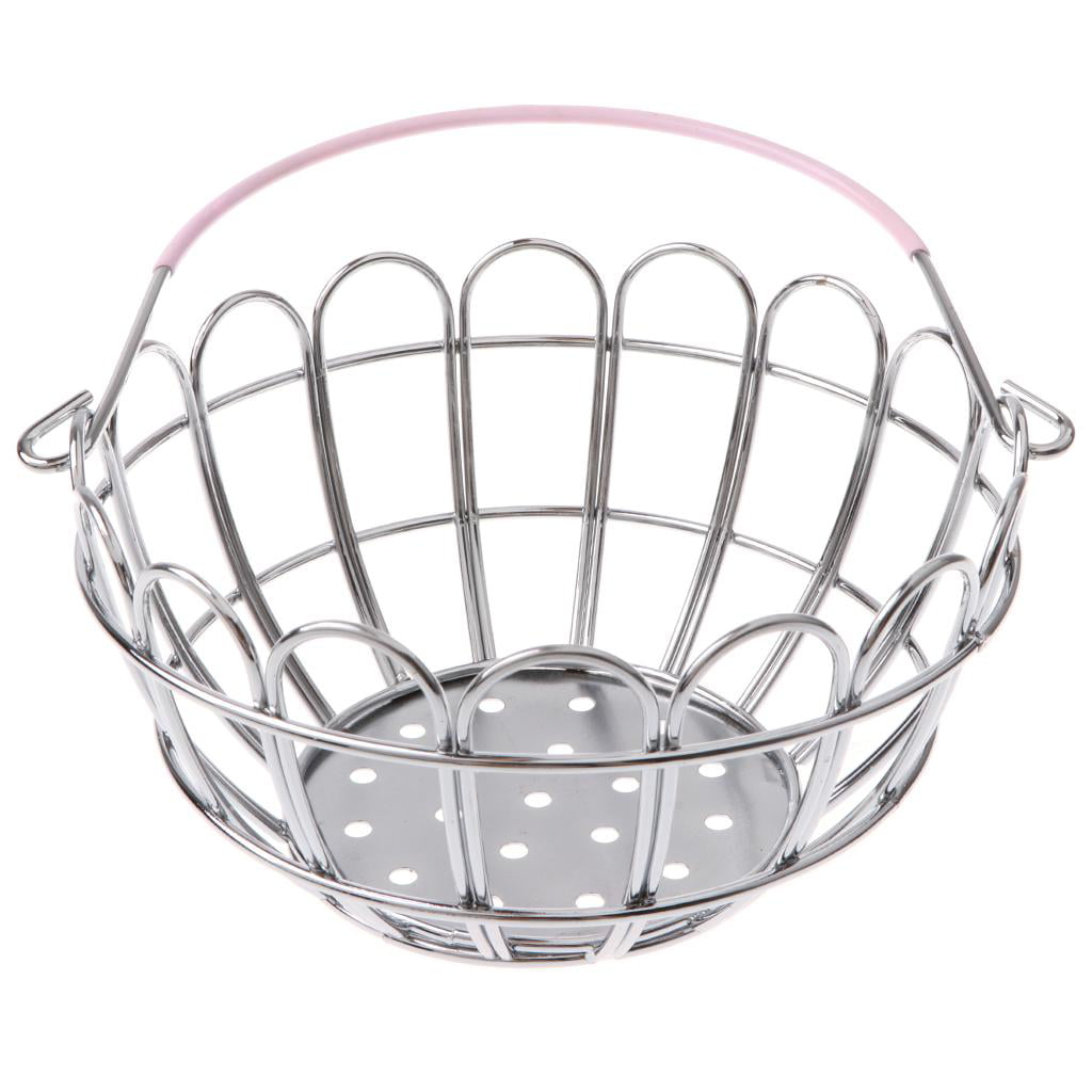 Baby Shopping Basket with Handles Kids Mini Food Pretend Role Play Toy LC 