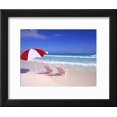thumbnail image 2 of Beach Umbrella and Chairs, Caribbean, Scenic Framed Art Print Wall Art by Bill Bachmann Sold by Art.Com, 2 of 5