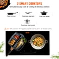 thumbnail image 2 of VEVOR Electric Cooktop, 2 Burners, 24'' Induction Stove Top, Built-in Magnetic Cooktop 1800W, 9 Heating Level Multifunctional Burner, LED Touch Screen w/ Child Lock & Over-Temperature Protection, 2 of 9