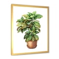 thumbnail image 2 of Designart 'Green Croton In Clay Flowerpot' Traditional Framed Art Print, 2 of 4