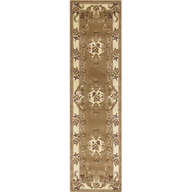 HomeRoots 353669 2 ft. 2 in. x 7 ft. 11 in. Runner Polypropylene Beige & Ivory Area Rug