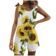 thumbnail image 1 of Mameluco de bolsillo con estampado informal para mujer Mono corto sin mangas con vendaje Mono Fridja  fhjkhfk460365, 1 of 8