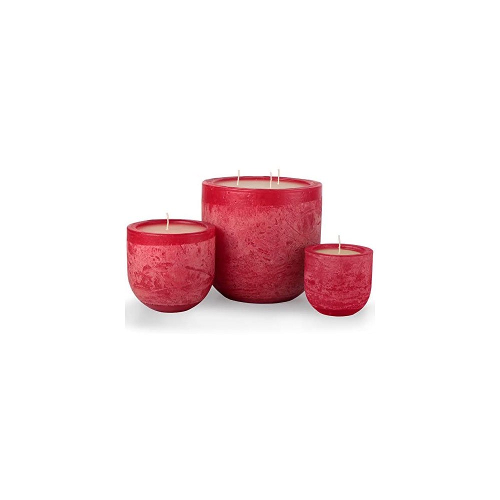 Vance Kitira Cranberry Red Timber Goblet Candle 6.253 Wick