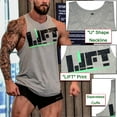 thumbnail image 4 of Men Gym Singlet Tank Top shirt Stringer Bodybuilding Muscle Fitness Vest (Gray, XX-Large), 4 of 7