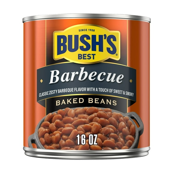 Bush's Barbecue Baked Beans, Plant-Based Protein, Canned BBQ Beans, 16 oz