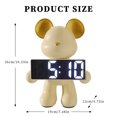 thumbnail image 4 of Bear Animal Modelo en Miniatura Figuras Reloj Oso Batería/complemento Use Artesanías Huellas para Sala Estar, 4 of 9