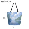 thumbnail image 5 of FORMRS Womens Canvas Tote Bag with Zipper Inner Pocket Shoulder Handbag, Blue Sky and River, 5 of 7
