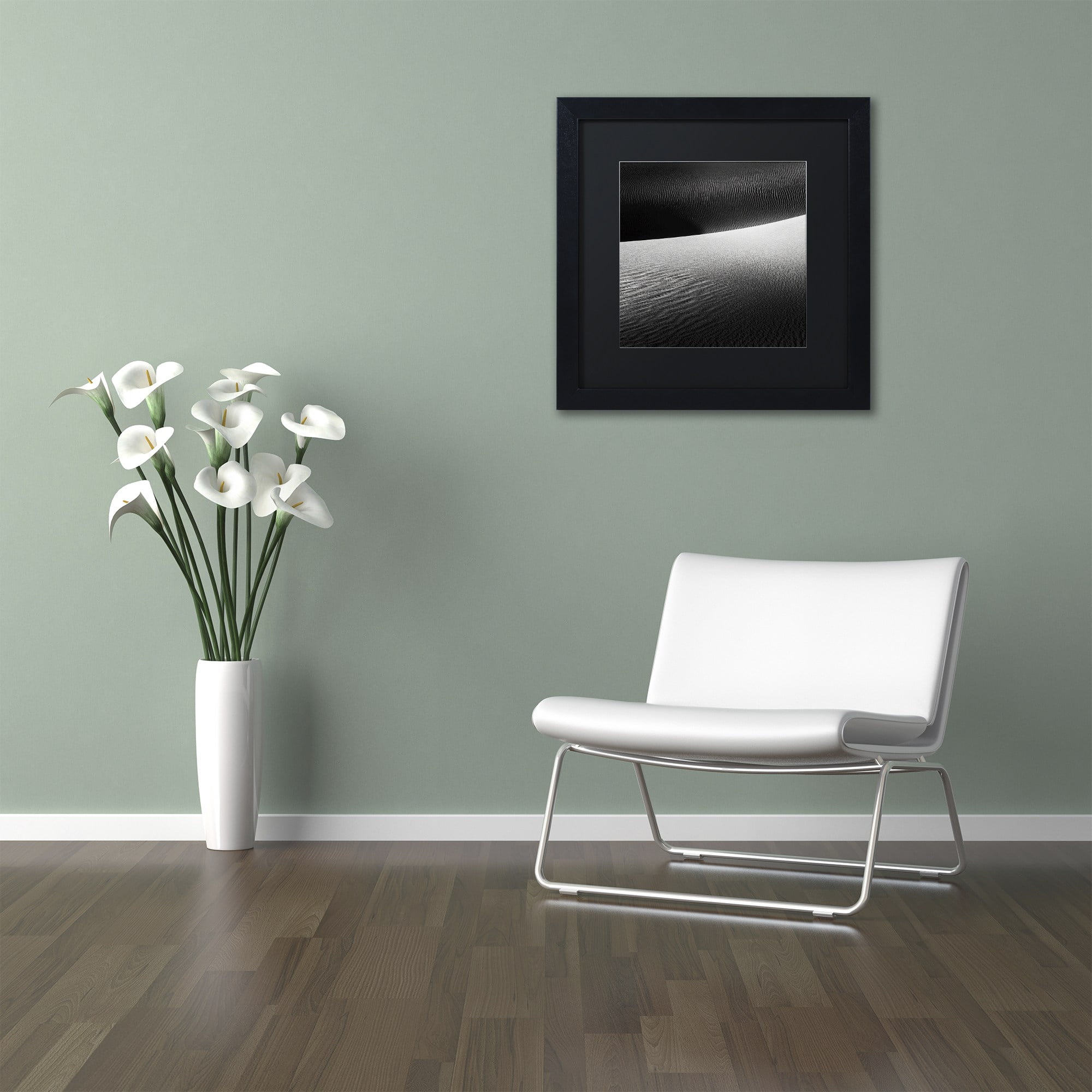 Trademark Fine Art "Perpendicular" Canvas Art by Dave MacVicar, Black Matte, Black Frame