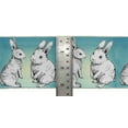 thumbnail image 4 of IBA Indianbeautifulart Blue Rabbit Animal Printed Ribbon Trim 9 Yards Velvet Fabric Laces For Crafts Sewing Accessories 4 Inches, 4 of 5