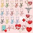 thumbnail image 2 of Doctor Enfermera Estetoscopio Forma Broches Personalidad Medicina Broche Insignias Solapa Alfileres Metal Joyería Regalo, 2 of 4