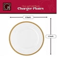 thumbnail image 4 of [13 Inch - 8 Pack] Disposable Round Plastic Charger Plates, Clear/Gold Rimmed Dinner Chargers Lightweight Charger Plate for Weddings, Parties, and Holiday Events - Posh Setting, 4 of 4