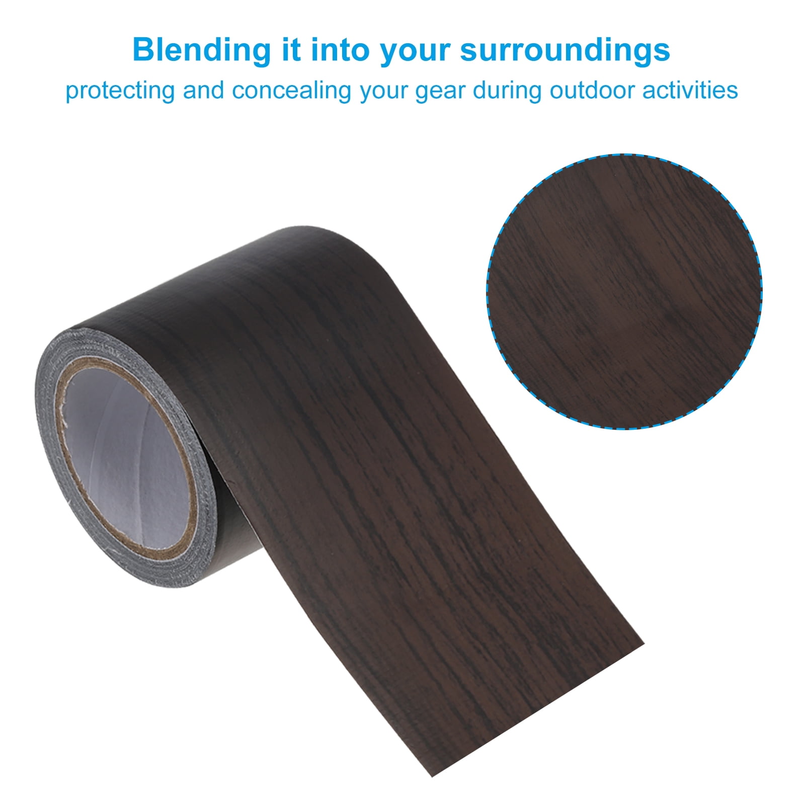 Uxcell Wood Grain Repair Tape Self Adhesive Realistic Textured Repair Tape Patch Black Wood Grain 2.2"x15ft