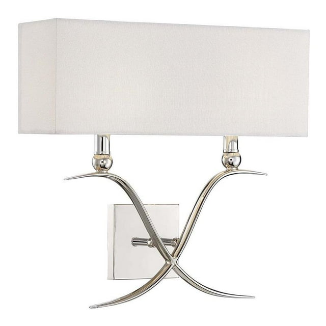 Savoy House Payton 16" 2-Light Transitional Metal Sconce in Polished Nickel