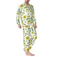 thumbnail image 2 of Sikiie Yellow Dandelions Mens Pajama Set, Soft Warm Long Sleeve Sleepwear, Cozy Button-Down Pjs for Men-Medium, 2 of 7