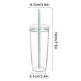 thumbnail image 2 of Sulaicai Clear Tumbler with Lid and Straw, Leak Proof Insulated Clear Plastic Cups, Reusable Iced Coffee Cup for Travel,Parties, Birthdays,Gifts, 2 of 9