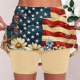 thumbnail image 6 of Ruimatai Women's High Waisted 2 in 1 Flowy Skort Star Print Athletic Tennis Skirt with Built in Shorts for Gym Daily Wear, 6 of 6