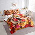 thumbnail image 3 of Manfei Christmas Cardinal Bird 7-Piece Twin Bedding Sets,Hello Fall Maple Bedding Comforter Set,Happy New Year Sheet Sets For Children,Super Cozy Room Decor Reversible, 3 of 8