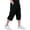 AB02-Black, variant on Lumtrix Men'S Cargo Shorts Casual Twill Elastic 3/4 Capri Pants Below Knee Long Shorts Hiking Elastic Waist Capri Shorts With Pockets Army Green 3XL