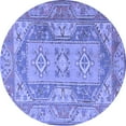 thumbnail image 1 of Ahgly Company Indoor Round Oriental Blue Traditional Area Rugs, 6' Round, 1 of 4