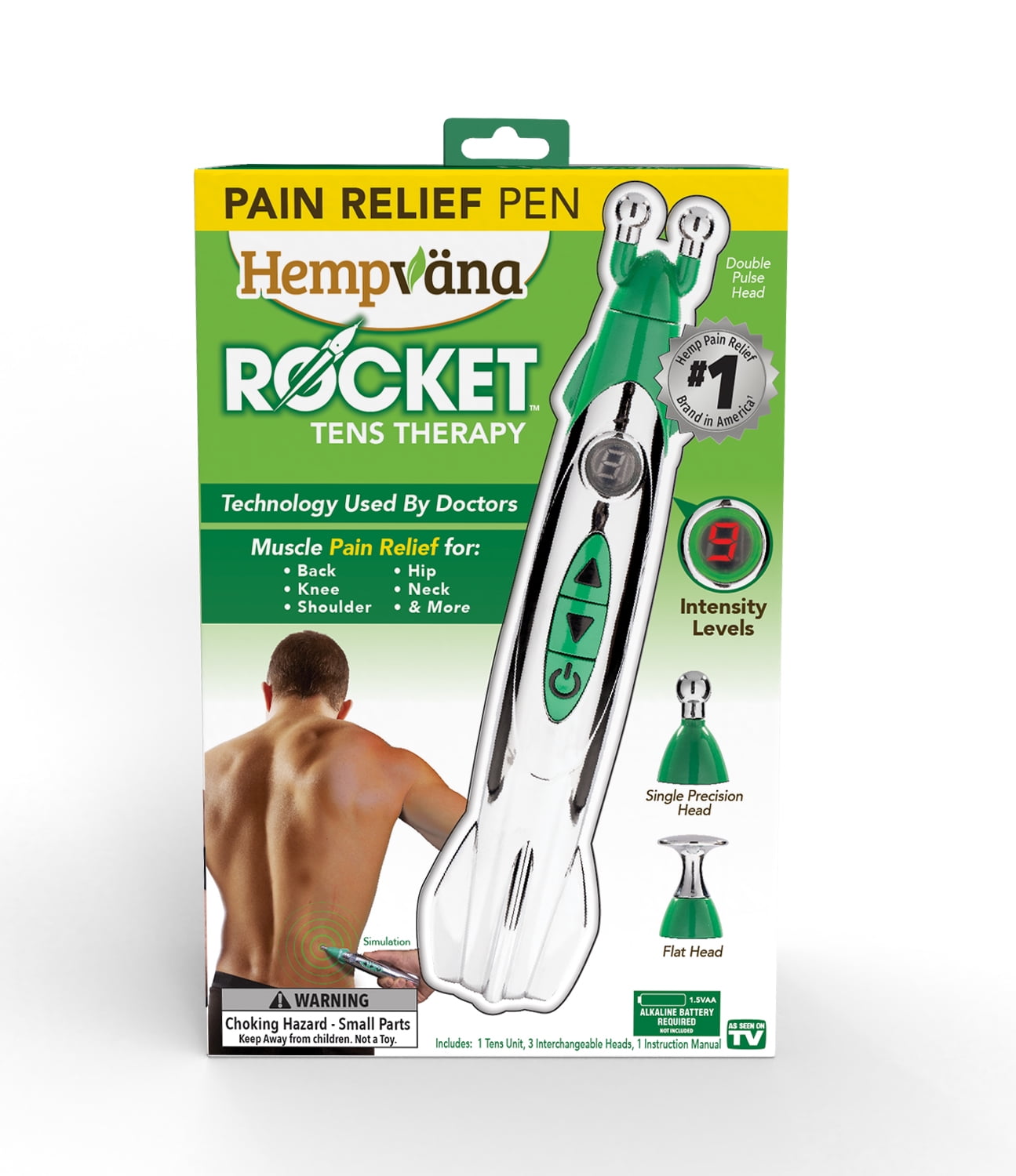 As Seen On Tv Hempvana Rocket Relief Tens Pen Easy To Use Muscle Stimulator For Pain Relief Portable Tens Unit For Sore Muscle Relief 9 Adjustable Intensity Settings 3 Unique Heads Walmart Com As Seen On Tv Hempvana Rocket Relief Tens Pen Easy To Use Muscle Stimulator For Pain Relief Portable Tens Unit For Sore Muscle Relief 9 Adjustable Intensity Settings 3 Unique Heads Walmart Com