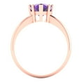 thumbnail image 4 of 2 tcw Natural Amethyst Cocktail Fashion Ring for Women, 18K Rose Gold, 4 of 5