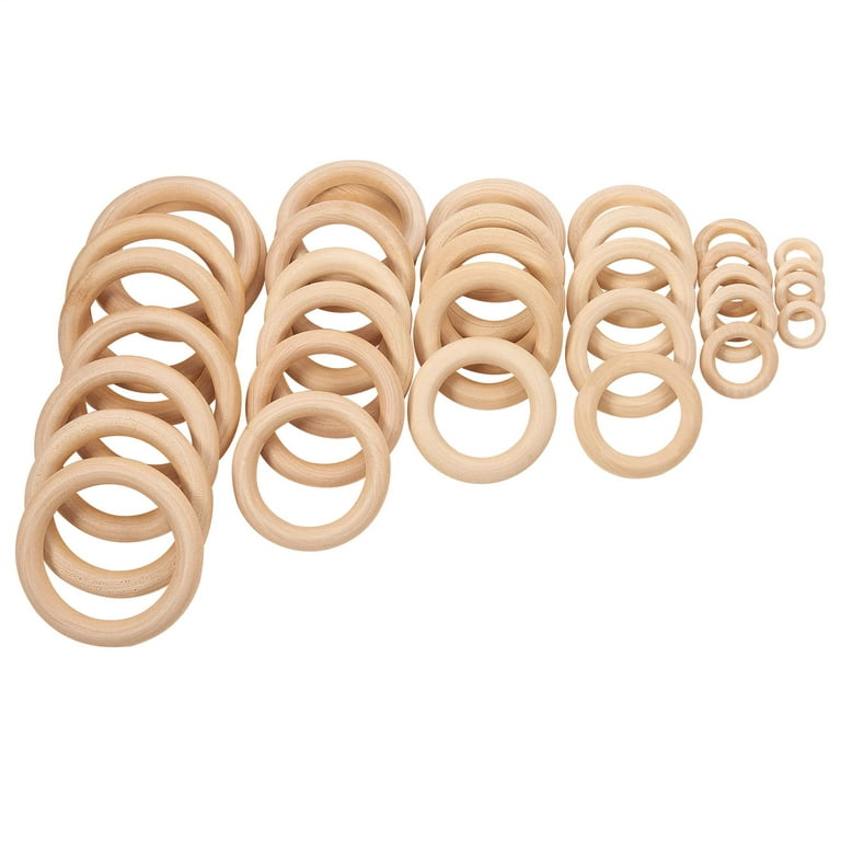 4 - 10 Pc. Bags ~ Unfinished Wooden Rings for Crafting ~ 40mm