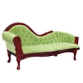 thumbnail image 1 of Miniatura de terciopelo verde a escala 1:12 de Chaise Lounge Dollhouse, 1 of 3